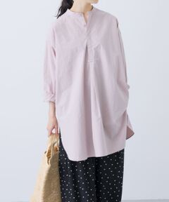コットンシルクチュニックシャツ