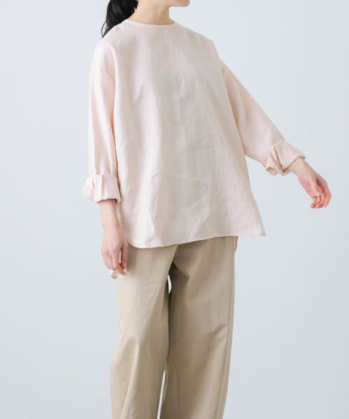 新品◯かぐれ　リネンクルーネックプルオーバー　ピンク かぐれ｜リネンクルーネックプルオーバー | Rakuten Fashion