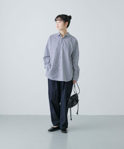 かぐれ コットンレギュラーシャツ ストライプ　25ss 25SS かぐれ コットンレギュラーシャツ ストライプ