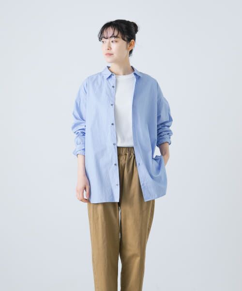 “かぐれ”コットンレギュラーシャツ・ブルー・未使用品 かぐれ”コットンレギュラーシャツ・ブルー・未使用品 2025年最新