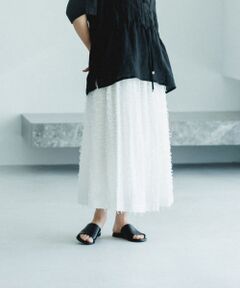 フリンジカットジャガードスカート