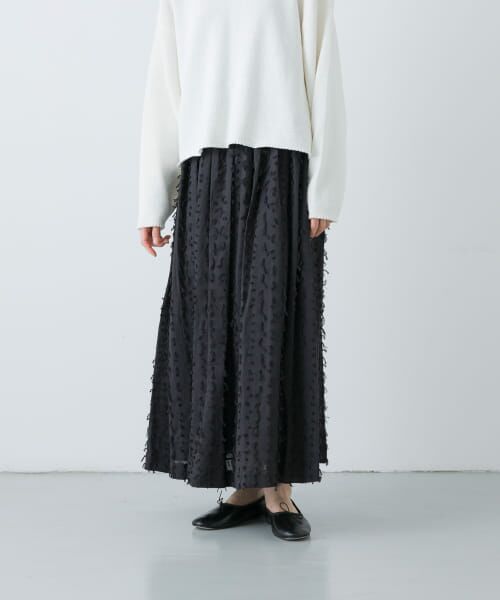 セール】 フリンジカットジャガードスカート （スカート