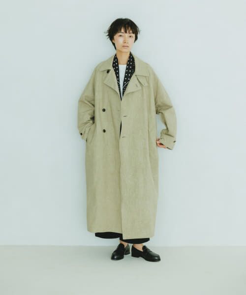 ＊＊かぐれ / かぐれ トレンチコート | 『ユニセックス』コットンリネンオーバートレンチコート（BEIGE）