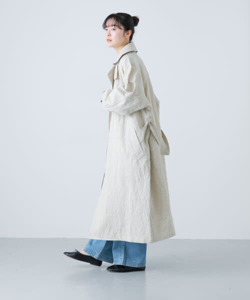 ユニセックス』コットンリネンオーバートレンチコート