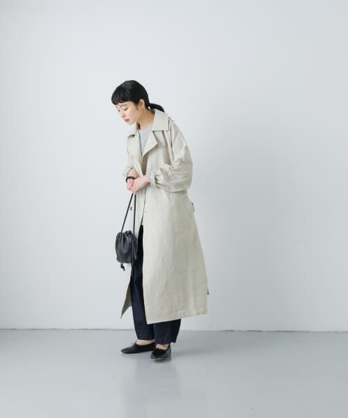 かぐれ『ユニセックス』コットンリネンオーバートレンチ