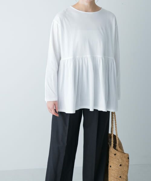 ＊＊かぐれ / かぐれ Tシャツ | ウエストギャザープルオーバー（WHITE）