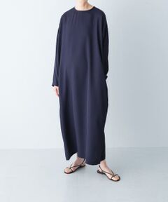 『2サイズ展開』アセテートワイドワンピース