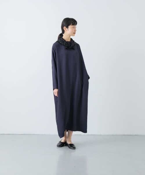 セール】 『2サイズ展開』アセテートワイドワンピース