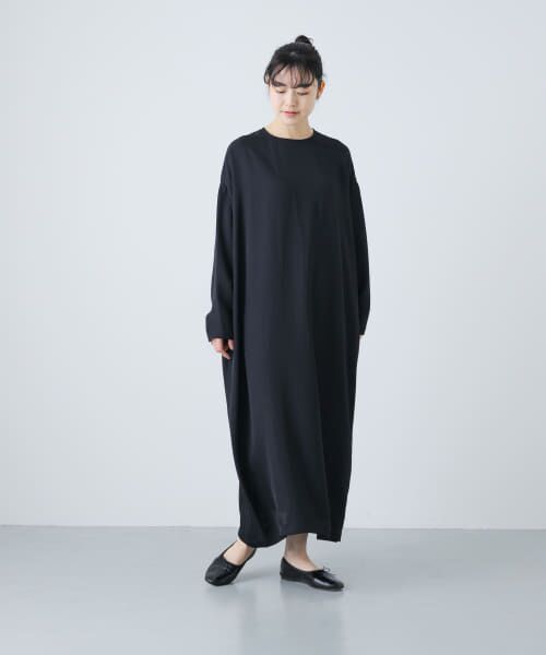 セール】 『2サイズ展開』アセテートワイドワンピース