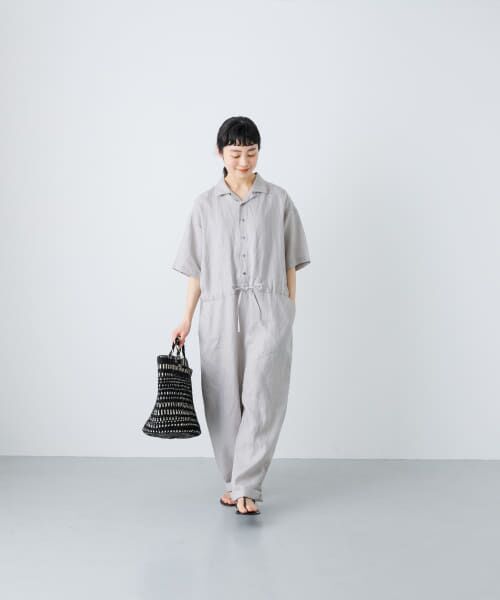 ブルガリア軍 コットンリネン スノーカモオールインワン リネンハーフスリーブオールインワン （サロペット