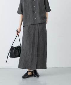 リネンラミーラップスカート