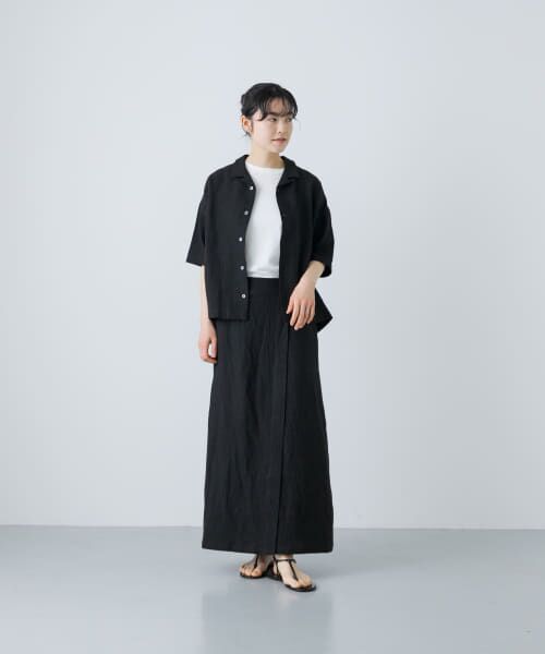 セール】 リネンラミーラップスカート （スカート）｜＊＊かぐれ