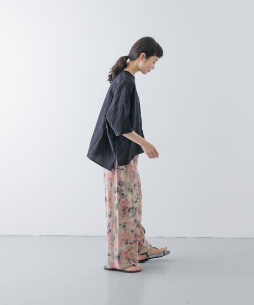 リネンクルーネックハーフスリーブ （シャツ・ブラウス