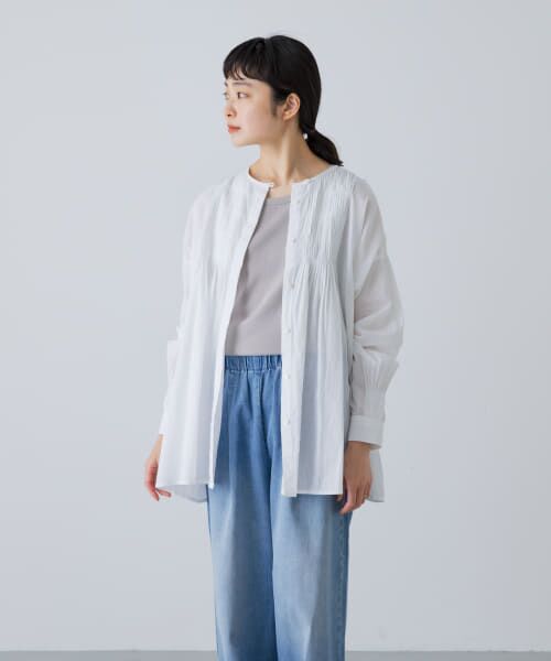 コットンピンタックブラウス （シャツ・ブラウス）｜＊＊かぐれ