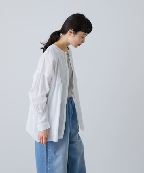 コットンピンタックブラウス （シャツ・ブラウス）｜＊＊かぐれ