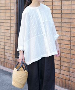 『2WAY仕様』 ジャガードパッチワークブラウス