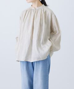 リネンスモックブラウス