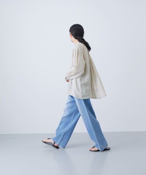 かぐれ　長袖リネンスモックブラウス かぐれ｜リネンスモックブラウス | Rakuten Fashion(楽天