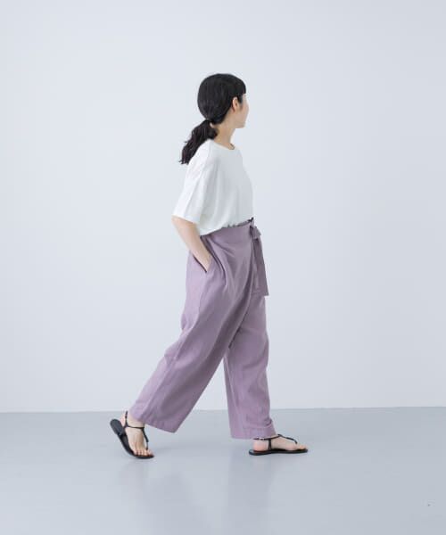 pallaspalace✨ラップ コットンリネン パンツ かぐれ パンツ コットンリネンラップパンツ レディース
