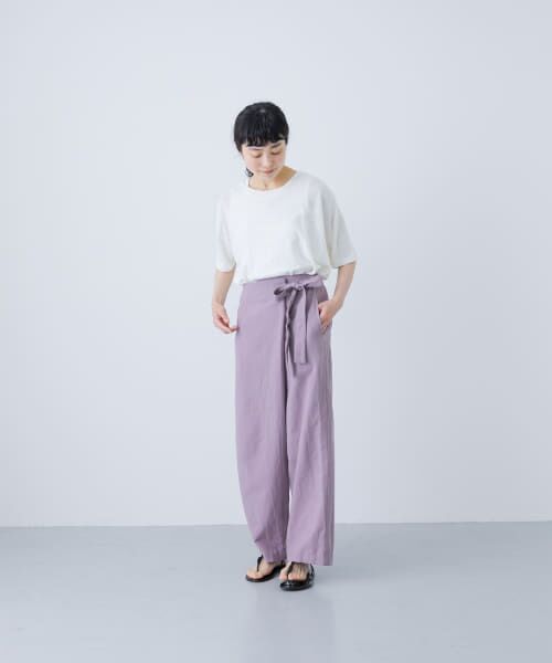 pallaspalace✨ラップ コットンリネン パンツ コットンリネンラップパンツ （その他パンツ）｜＊＊かぐれ / か