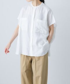 リネンWポケットフレンチシャツ
