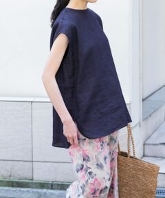 リネンフレンチクルーネック