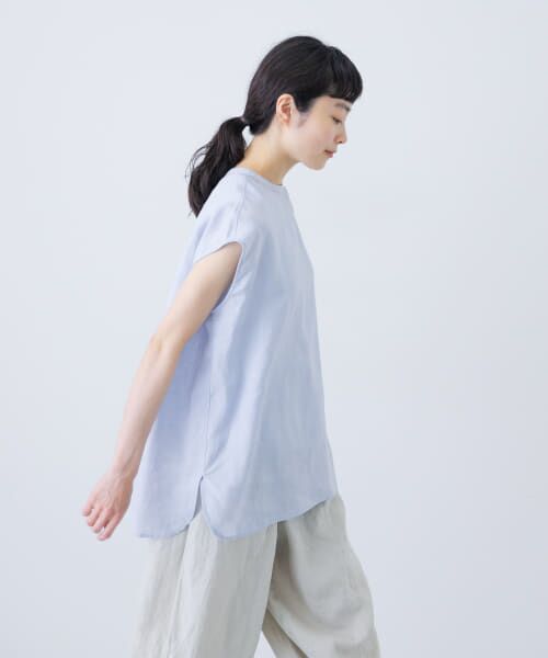 かぐれ　リネンスクエアケープシャツ　ブラック かぐれ リネンスクエアケープシャツ ブラック