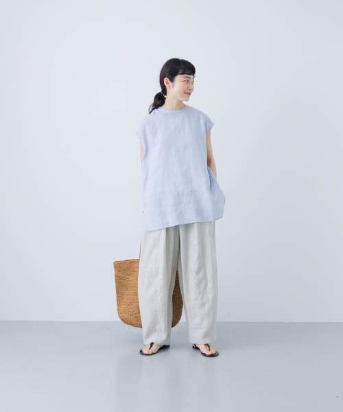 リネンフレンチクルーネック （シャツ・ブラウス）｜＊＊かぐれ