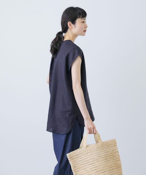 リネンフレンチクルーネック （シャツ・ブラウス）｜＊＊かぐれ