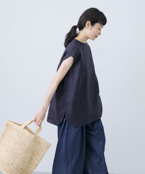 かぐれ　リネンフレンチAラインカットソー かぐれ（カグレ）の「リネンフレンチAラインカットソー（Tシャツ