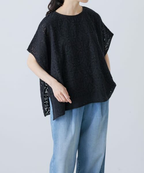 新品タグ付◉ OFF コットンラッセルレースポンチョ かぐれ DOORS