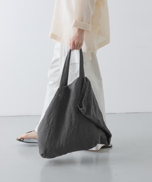 ＊＊かぐれ / かぐれ トートバッグ | リネンビッグトートバッグ（CHARCOAL）
