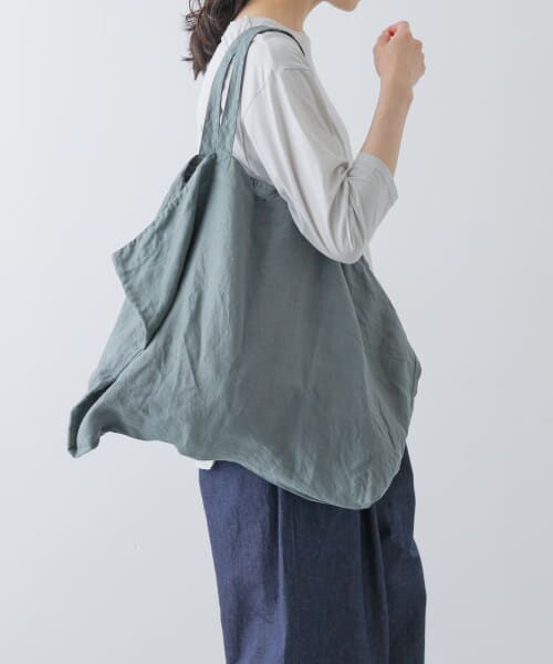 ＊＊かぐれ / かぐれ トートバッグ | リネンビッグトートバッグ（BLUE GREEN）