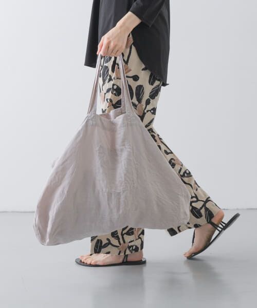 ＊＊かぐれ / かぐれ トートバッグ | リネンビッグトートバッグ（SMOKE PINK）