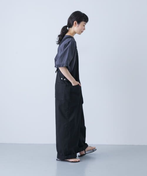 かぐれ　黒 サロペット レディース かぐれ（カグレ）の「ワイドオールインワン（サロペット