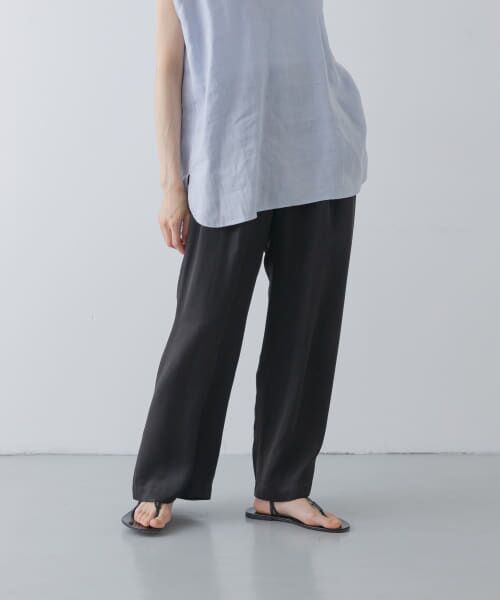 ＊＊かぐれ / かぐれ その他パンツ | キュプラ2タックイージーパンツ（BLACK）