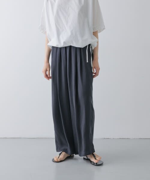 ＊＊かぐれ / かぐれ その他パンツ | キュプラ2タックイージーパンツ（NAVY）