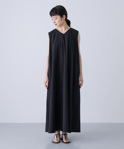 【極美品】25S/S かぐれ Aライン ボックス ノースリーブ ワンピース コットンAラインノースリワンピース （ワンピース）｜＊＊かぐれ