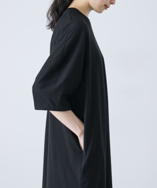 かぐれ　新品　今季　コクーンスリーブスリーブストレートワンピース　2025 かぐれ 新品 今季 コクーンスリーブスリーブストレート