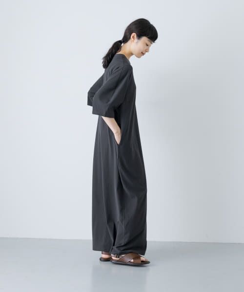 かぐれ　新品　今季　コクーンスリーブスリーブストレートワンピース　2025 かぐれ 新品 今季 コクーンスリーブスリーブストレート