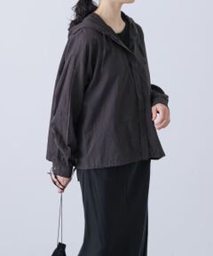 コットンシルクシアーフーディシャツ