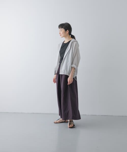【新品未使用】かぐれ コットンシルクシアーフーディシャツ グレー かぐれ｜コットンシルクシアーフーディシャツ - かぐれ(カグレ