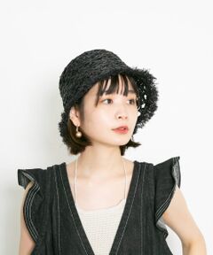 ラフィアフリンジバケットHAT