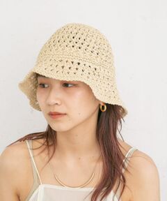 透かし編みバケットHAT