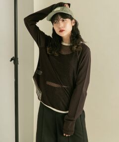 2WAYメッシュロングTEE