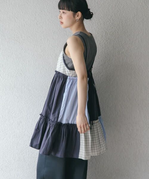 みえこ　バーバリー 新品　ミニワンピース　値下げ セール】 パッチワークミニキャミワンピース （ワンピース