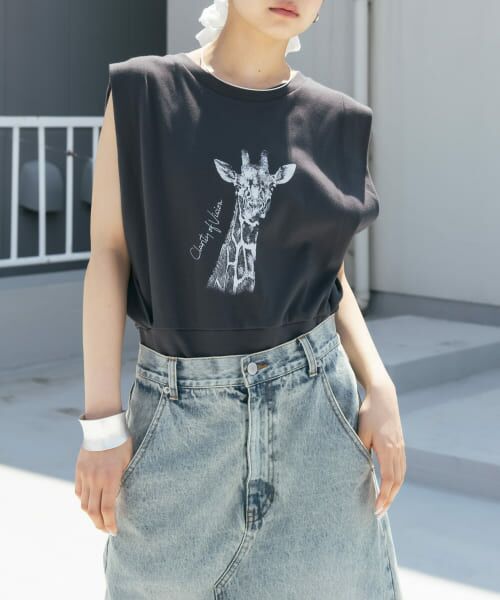 セール】 ノースリーブプリントカットソー （Tシャツ）｜KBF