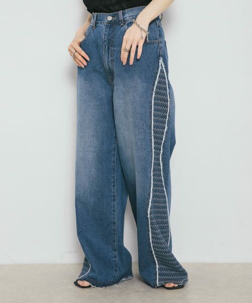 2サイズ展開』ジャガードラインデニム （デニムパンツ）｜KBF