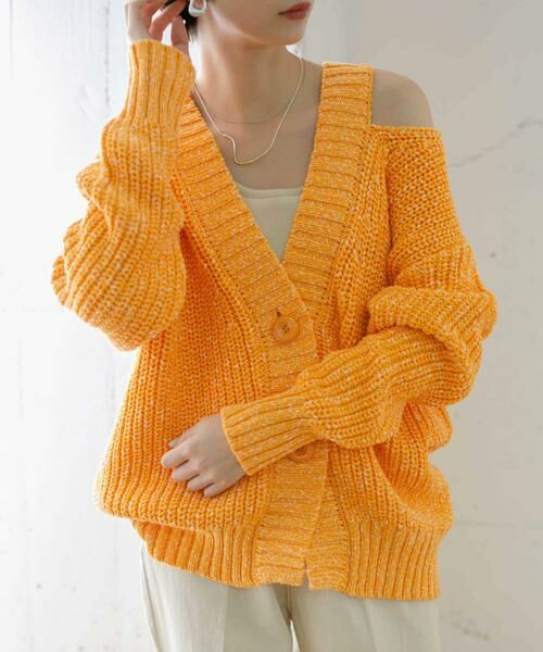 KBF / ケービーエフ カーディガン・ボレロ | ショルダースリットBIGカーディガン | 詳細5