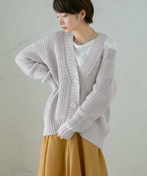 KBF / ケービーエフ カーディガン・ボレロ | ショルダースリットBIGカーディガン | 詳細15